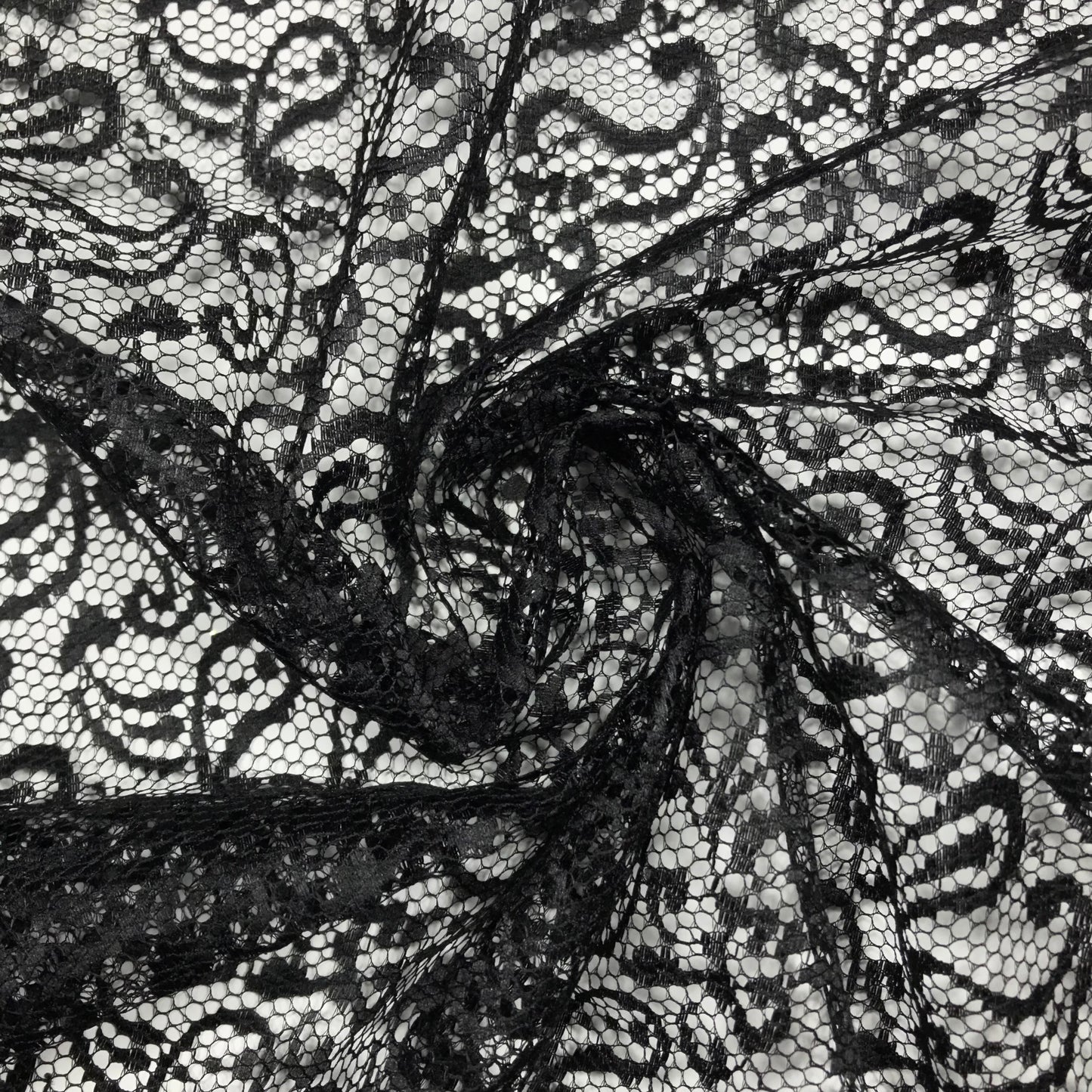 1 Yard Black Machine Lace