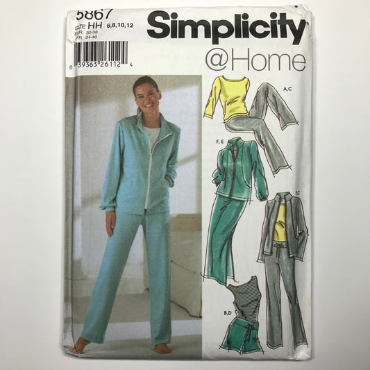 Simplicity @ Home Misses' Pants or Shorts, Skirt, Jacket and Knit Top Pattern #5867 Size 6-8-10-12