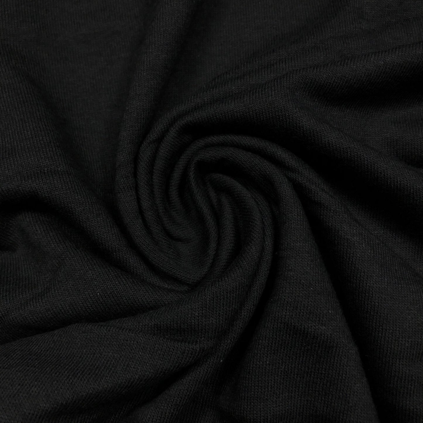 Black Tubular Jersey Knit By-The-Yard