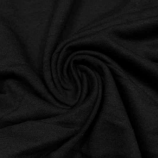 Black Tubular Jersey Knit By-The-Yard