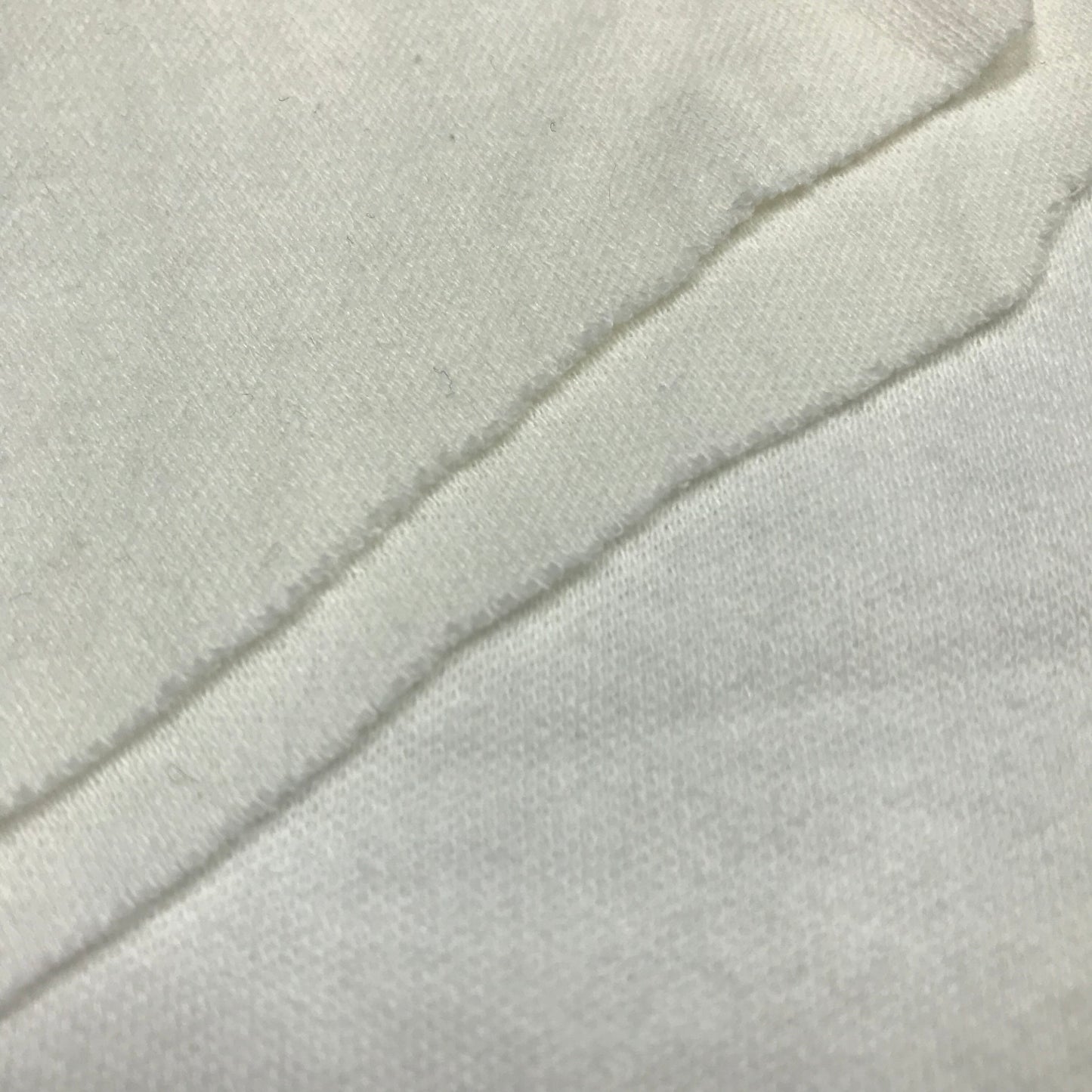 2 Yards White Tubular Interlock Jersey Knit