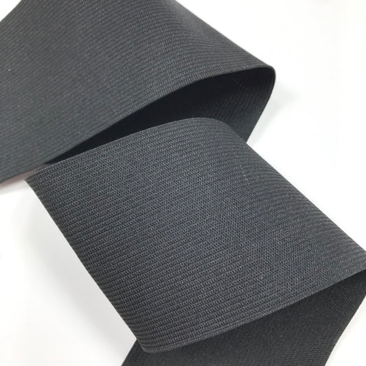 1/2 Yard Black 3 Inch Wide Elastic Remnant