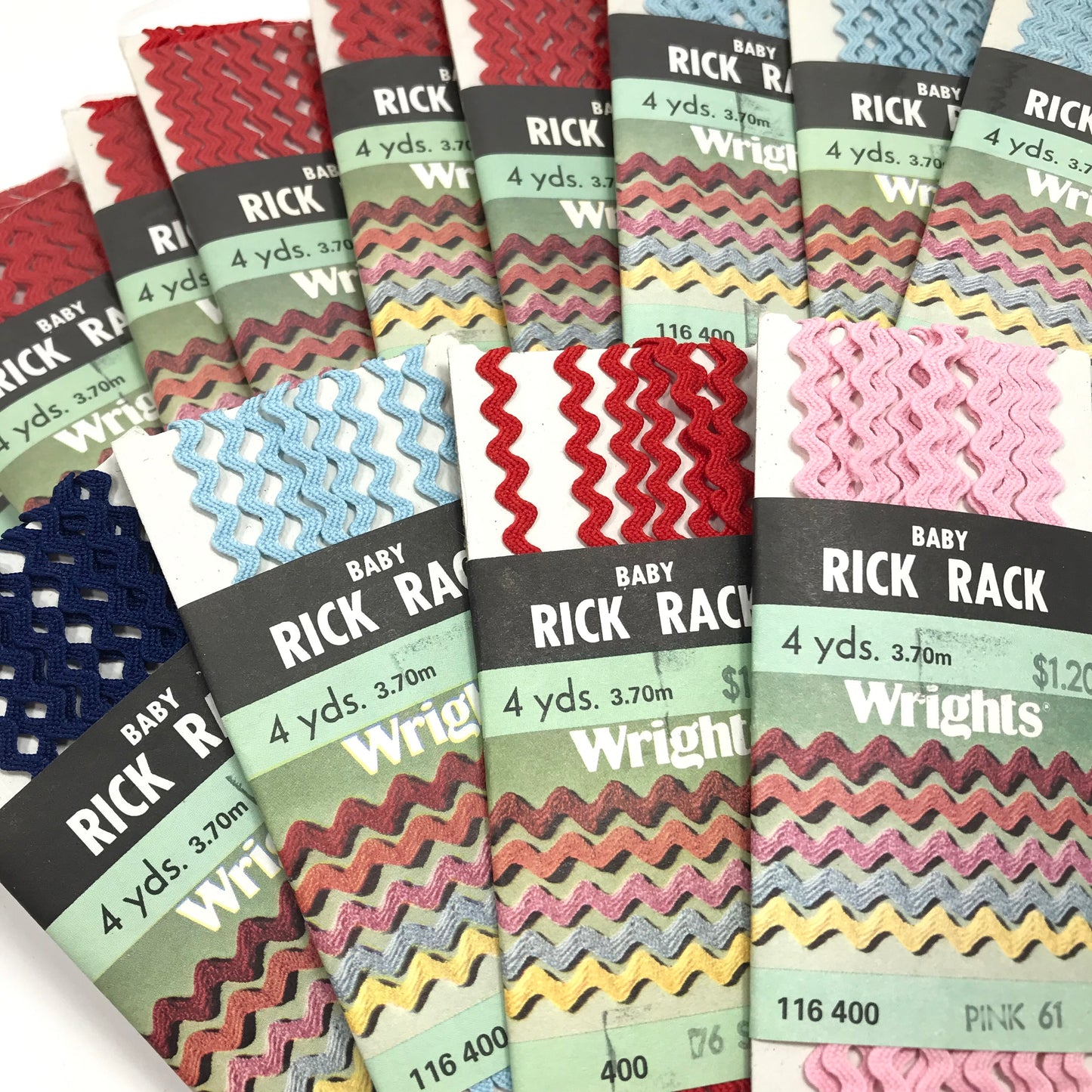 Multiple Colors of Wrights Polyester 1/4 Inch Baby Rick Rack