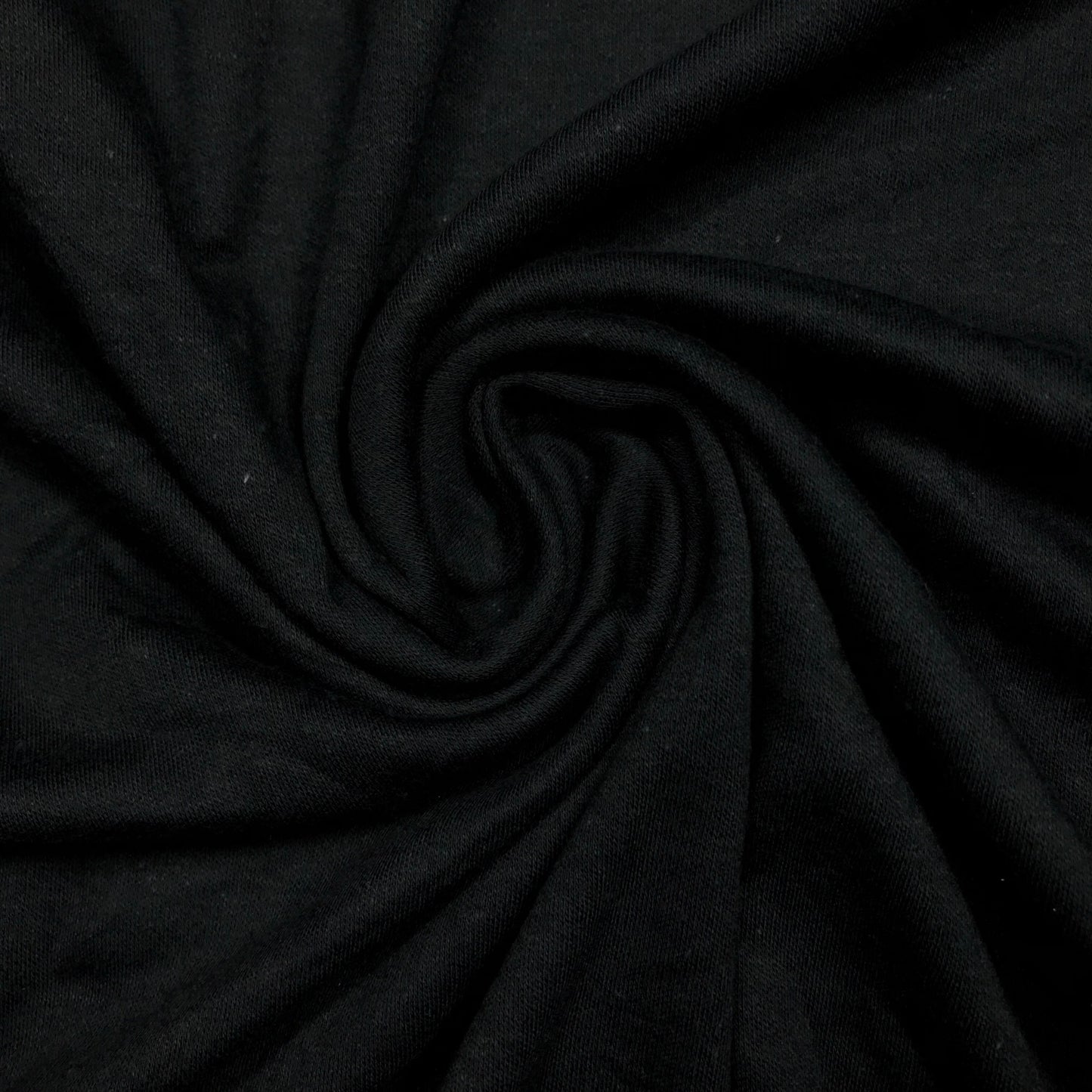 1.25 Yards Black Tubular Double Jersey Knit