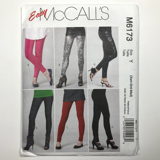 McCall's Easy Misses'/Miss Petite Pants and Leggings Pattern #M6173 Size XS-S-M