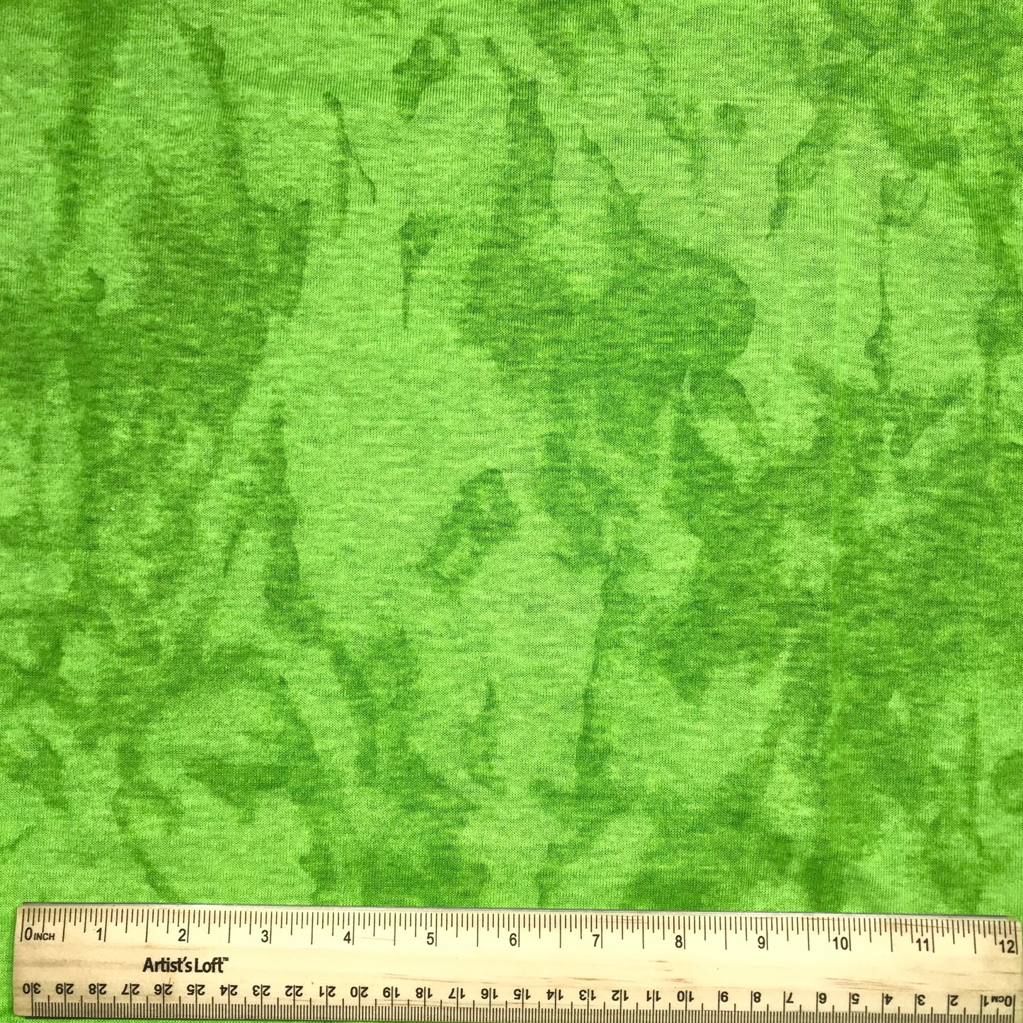 1.75 Yards Green Tie Dye Printed Jersey Knit