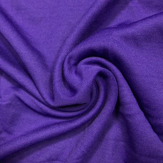 3.25 Yards Purple Stitched Tubular Interlock Jersey Knit