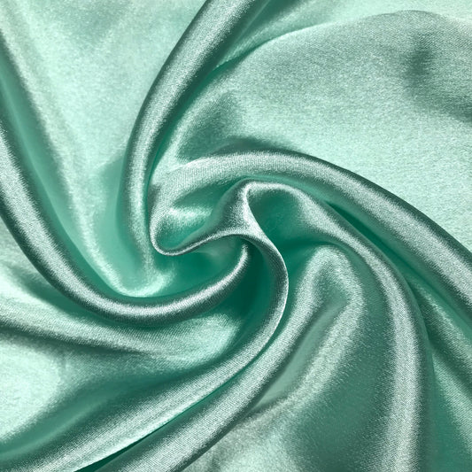 1.25 Yards Mint Green Satin