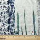 1.75 Yards Blue Floral Printed White Micro Rib Jersey Knit