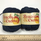 2.5 Ounces Indigo Blue Peaches & Creme Worsted Weight 4 Ply Cotton Yarn Balls