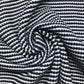 2 Yards Dark Navy & White Thin Stripes Tubular 2x2 Rib Knit