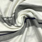 Grey and White Striped Stitched Tubular Herringbone Knit By-The-Yard