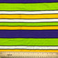 Yellow, Green and Purple Stripes Printed Jersey Knit