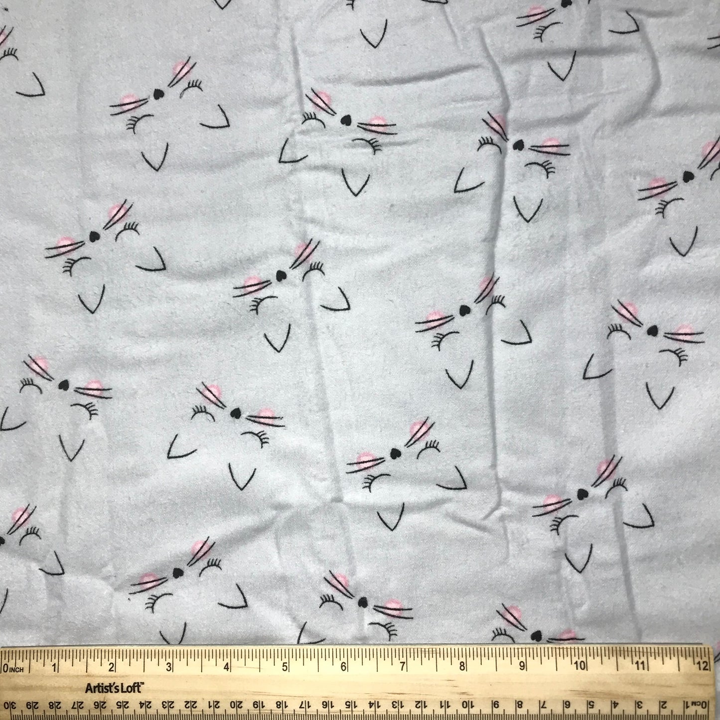 3 Yards Cute Sleeping Cats Printed Cotton Flannel