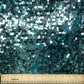 Teal and Silver Sewn-In Sequin Mesh By-The-Yard