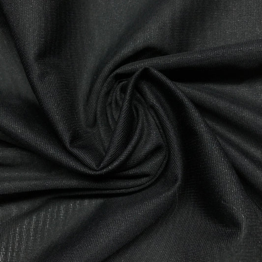 Solid Black Lining By-The-Yard