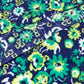 2 Yards Blue and Green Floral Printed Quilting Cotton