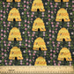 1/4 Yard Large Scale Beehive with Floral Background Printed Quilting Cotton Remnant