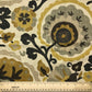 1/4 Yard Large Scale Yellow and Brown Floral Pinted Mediumweight Woven Remnant