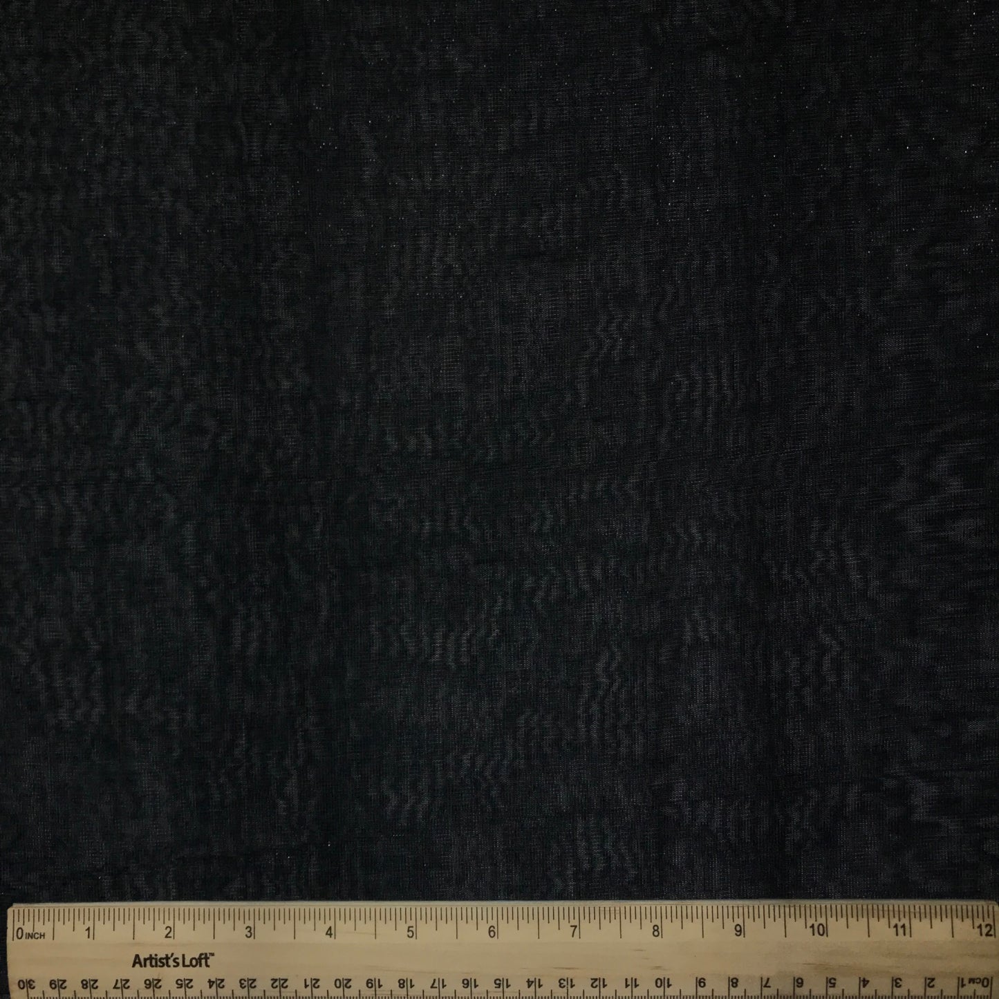 1/2 Yard Black Metallic Lightweight Sheer Knit Remnant