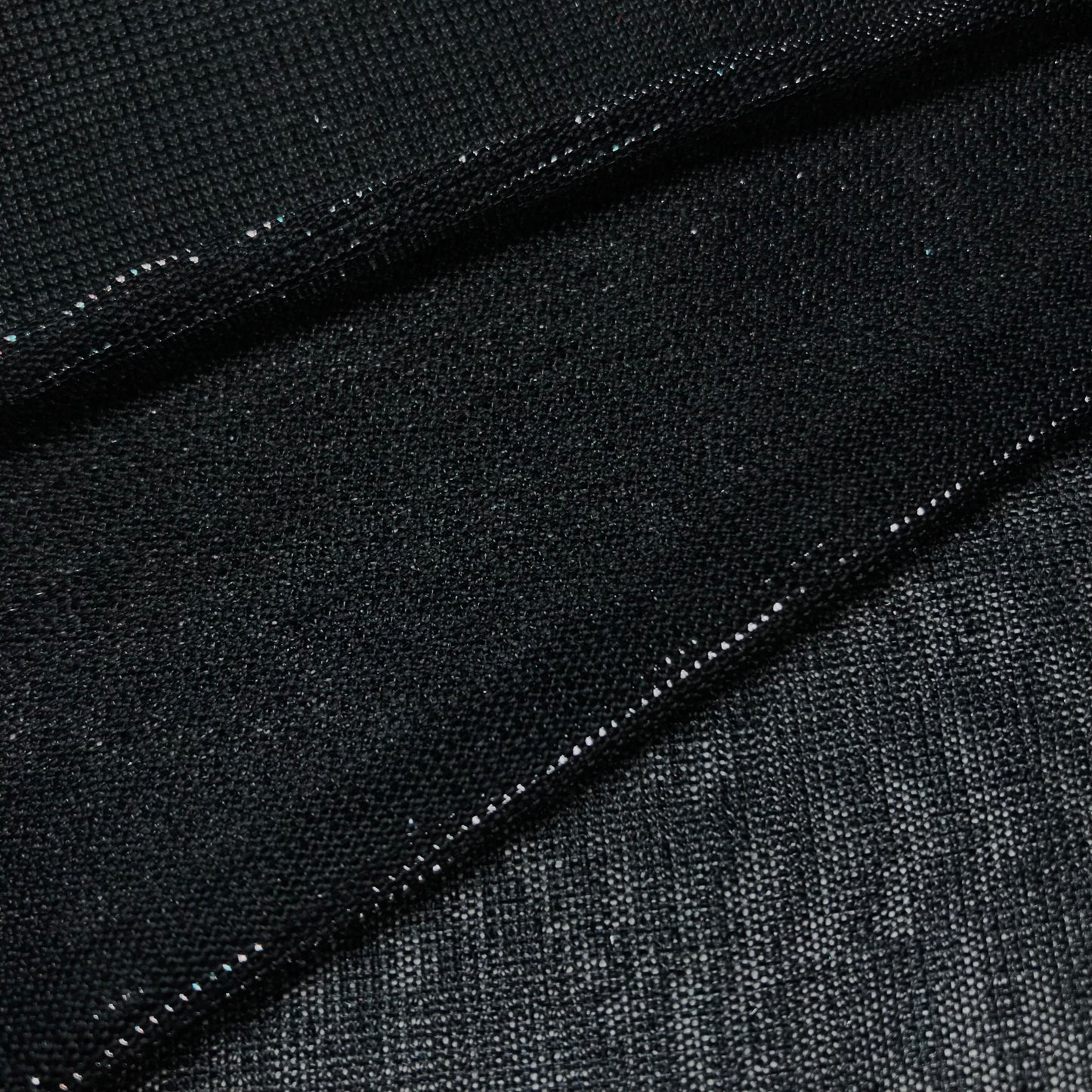 1/2 Yard Black Metallic Lightweight Sheer Knit Remnant