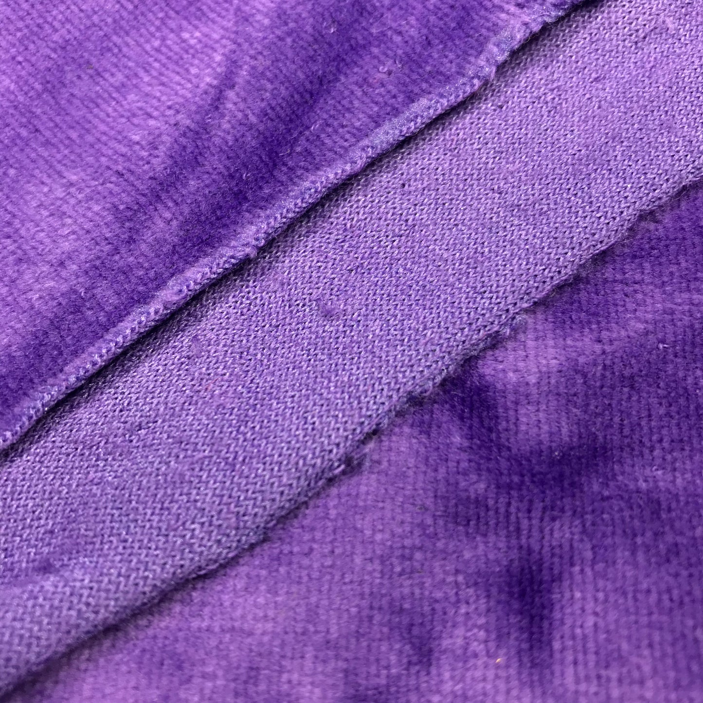 1/2 Yard Purple Velour Knit Remnant