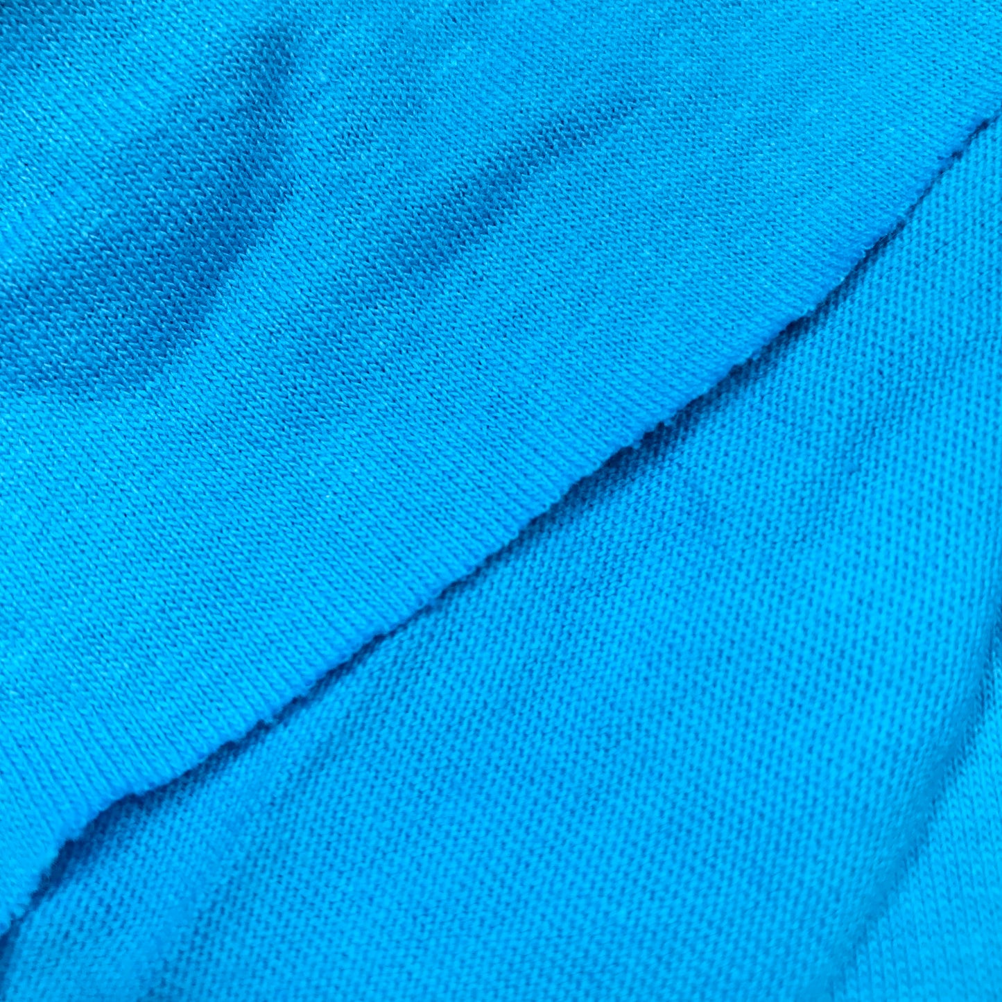 1.25 Yards Bright Blue Tubular Jersey Knit