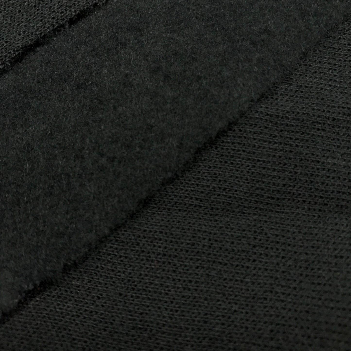 Black Fleece-Backed Sweatshirt Jersey Knit Remnants