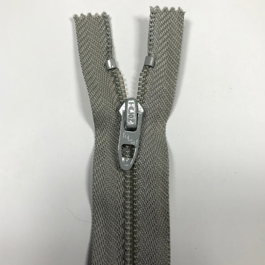 8 Inch Light Grey Talon Closed End Coil Zipper