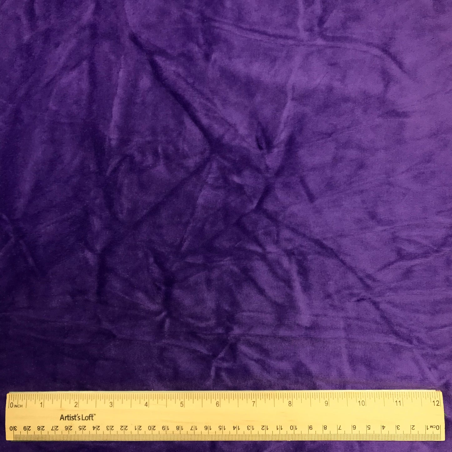 1/2 Yard Purple Velour Knit Remnant