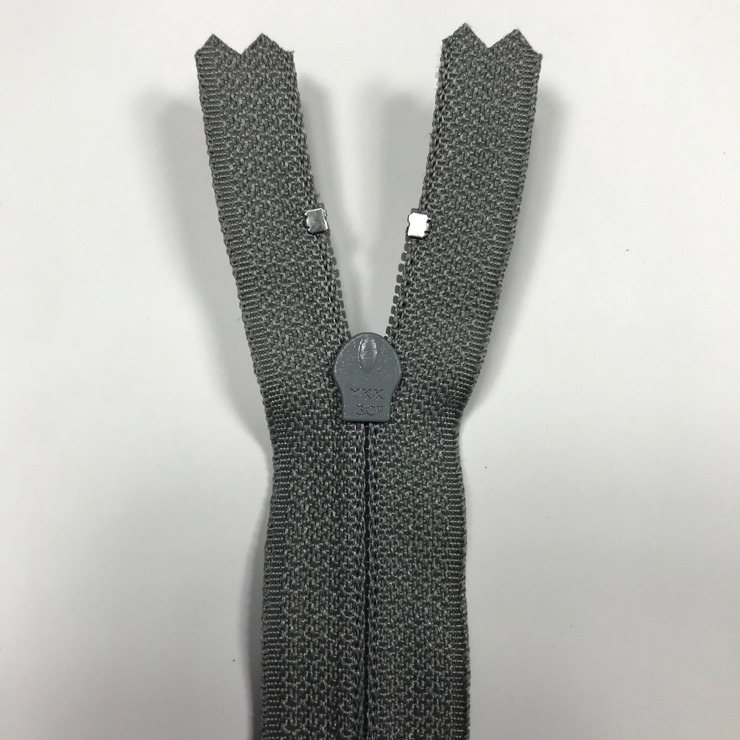 9 Inch Grey YKK Closed End Coil Zipper