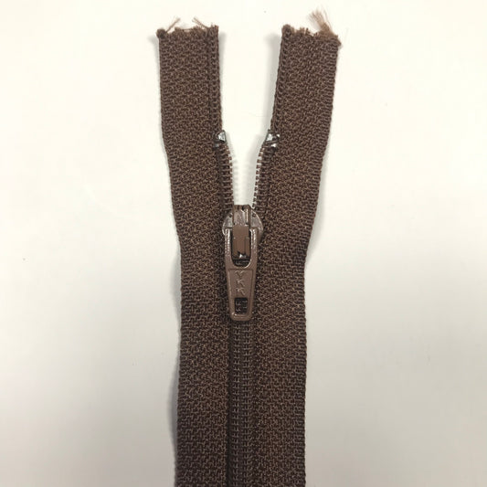 7 Inch Chestnut Brown YKK Closed End Coil Zipper