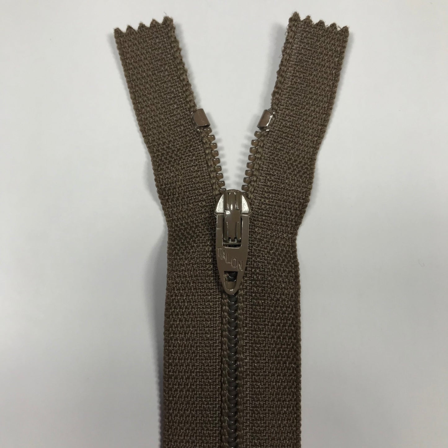 22 Inch Dark Taupe Talon Closed End Coil Zipper