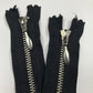 4.5 Inch Black YKK Metal Closed End Zipper