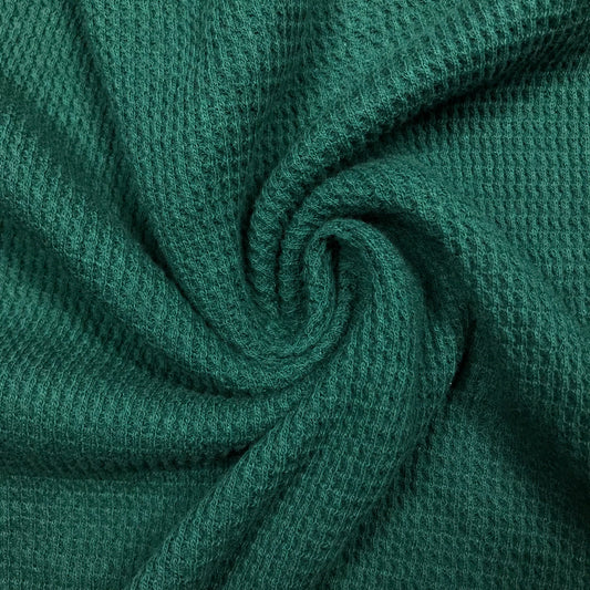 1.25 Yards Dark Green Tubular Waffle Knit