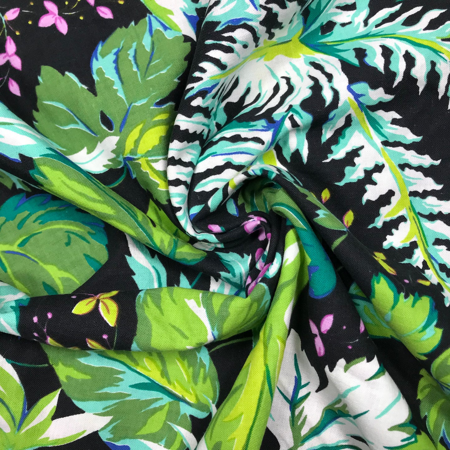 Bright Greenery Printed Woven By-The-Yard